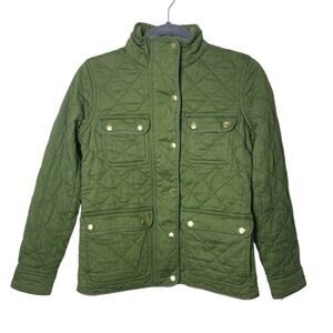 NEW J. CREW JACKET GREEN QUILTED DOWNTOWN FIELD JACKET UTILITY LAYER OUTERWEAR